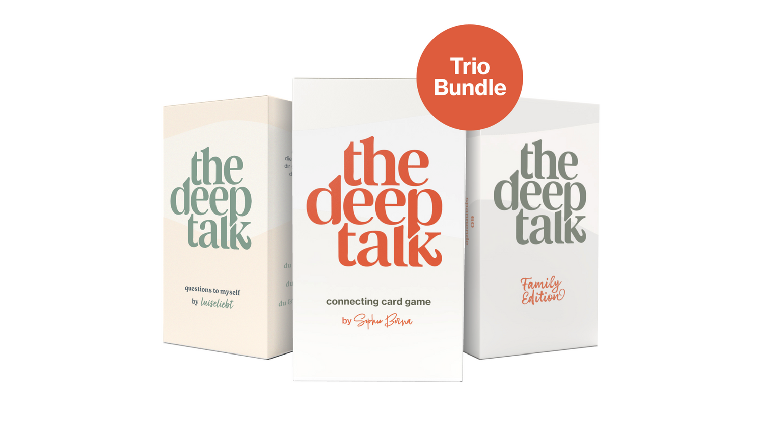 Trio Bundle Connecting card game + Family Edition + Questions to myself